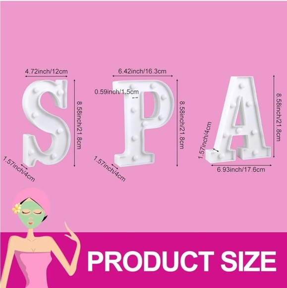 SPA Marquee Light Up Letters - Warm White NEW - Picture 2 of 11